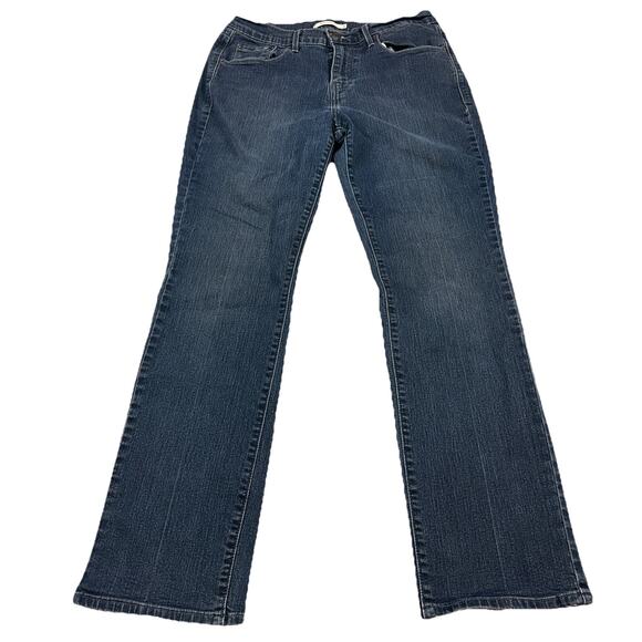 Levi's Denim - Levis 505 Straight Leg Jeans Womens Size 8 Dark Wash Denim Mid Rise Stretch